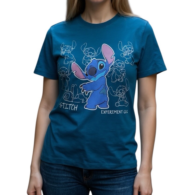 Disney Stitch Blue Short Sleeve Tee Graphic Tee Lilo And Stitch
